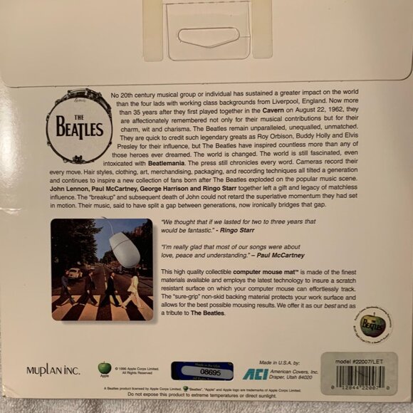 *HP* Vintage Beatles Mouse Pad - Picture 2 of 2